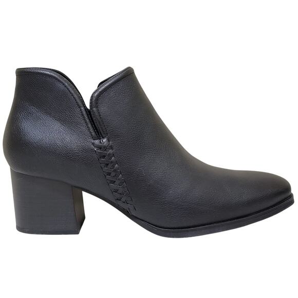 Baretraps Women Tristen V Cut Ankle Booties Size US 11M Black Faux Leather - Picture 2 of 5